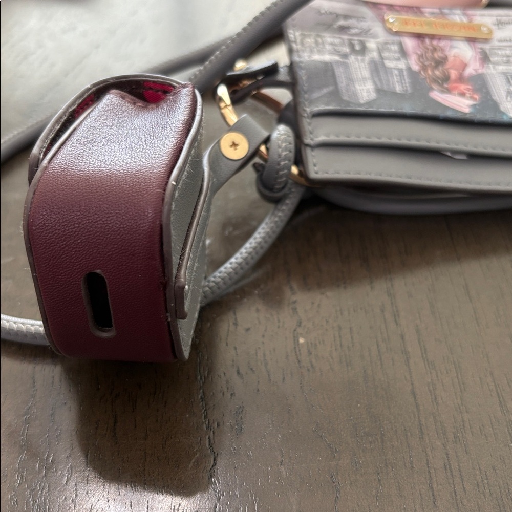 Nicole Lee Gray and Burgundy Crossbody Set - Picture 11 of 11